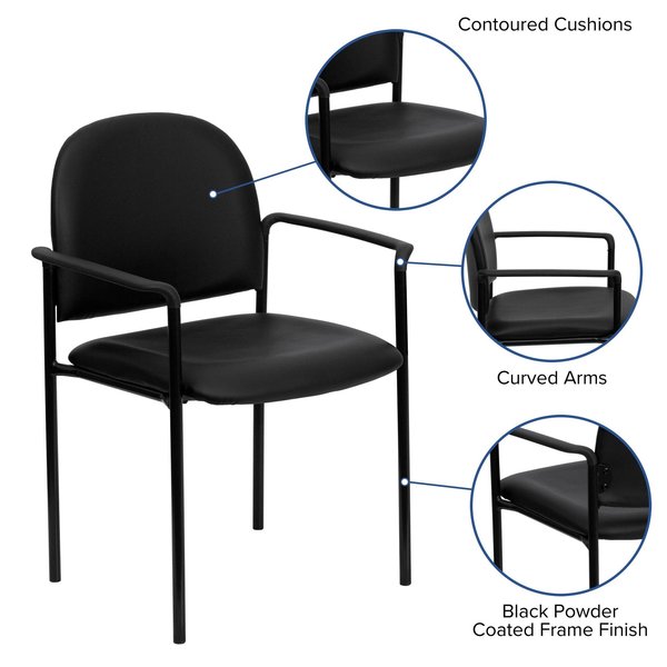 Black Vinyl Stack Chair