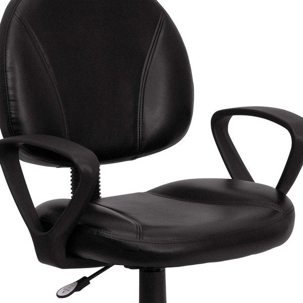 Leather Task Chair, 17-1/2