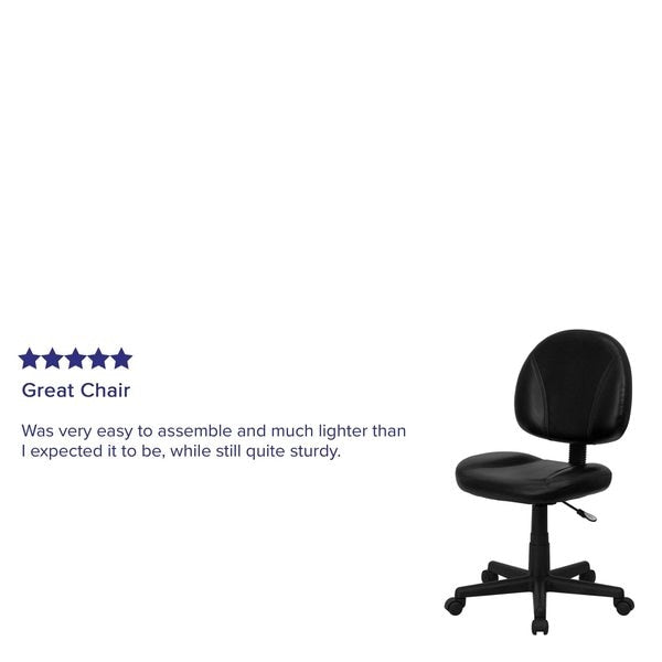 Leather Task Chair, 17-1/2