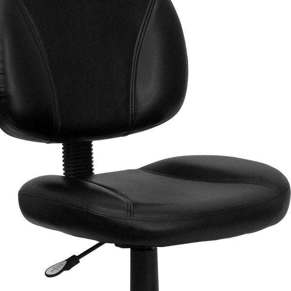 Leather Task Chair, 17-1/2