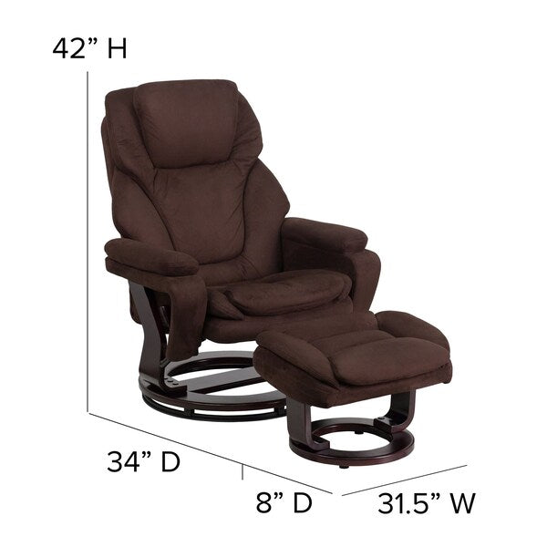 Microfiber Executive Chair, 17 1/2-, Plush