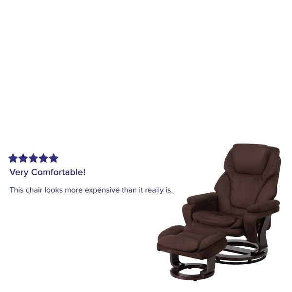 Microfiber Executive Chair, 17 1/2-, Plush