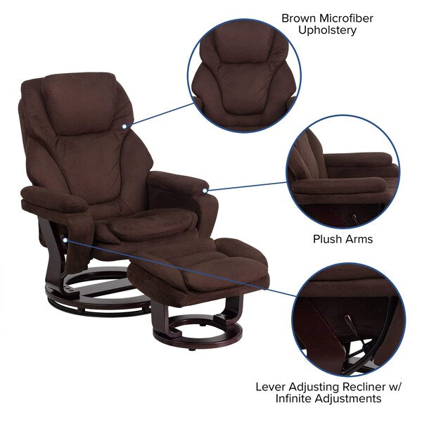 Microfiber Executive Chair, 17 1/2-, Plush