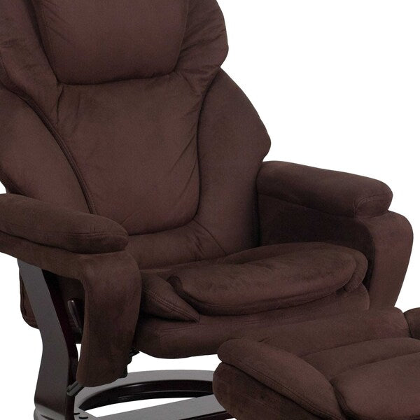 Microfiber Executive Chair, 17 1/2-, Plush