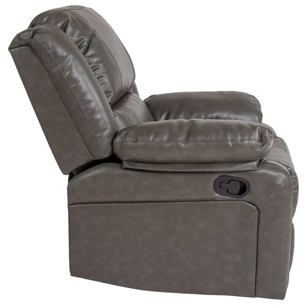 Harmony Series Leather Recliner, Gray