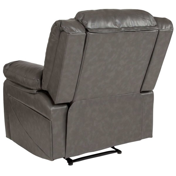Harmony Series Leather Recliner, Gray