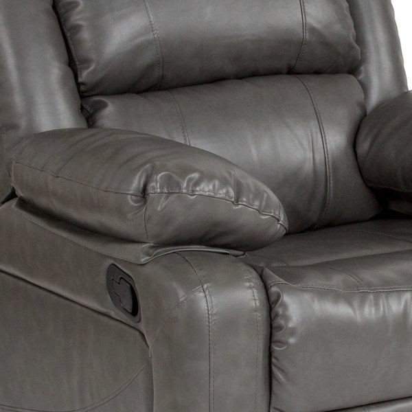 Harmony Series Leather Recliner, Gray