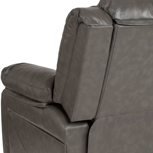 Harmony Series Leather Recliner, Gray