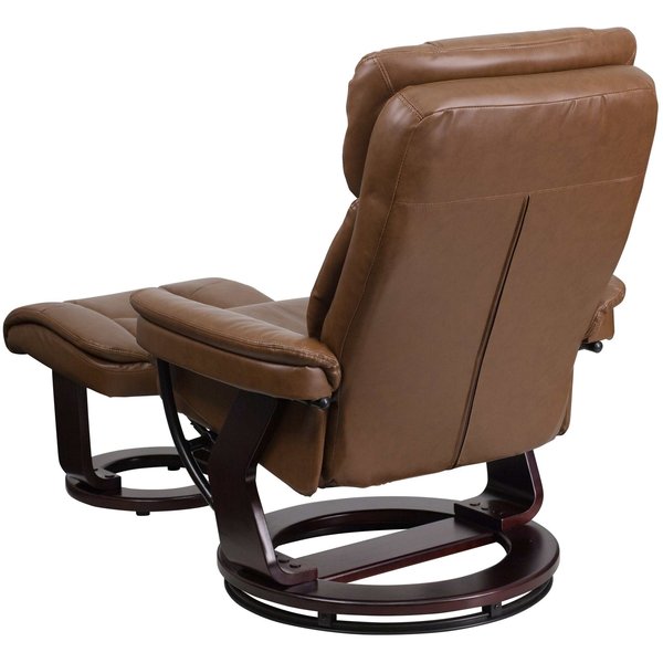 Palimino LeatherSoft Recliner and Curved Ottoman