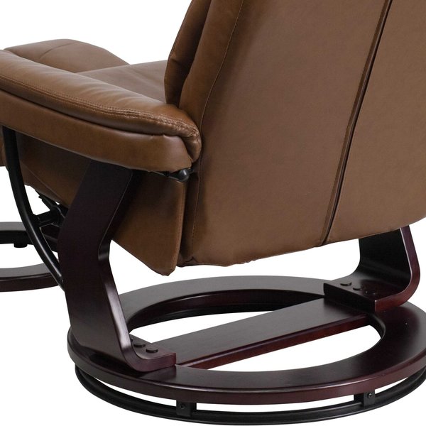 Palimino LeatherSoft Recliner and Curved Ottoman