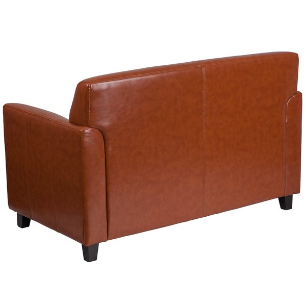 Cognac Leather Loveseat, 29