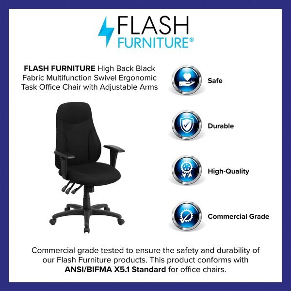 Fabric Task Chair, 16-3/4