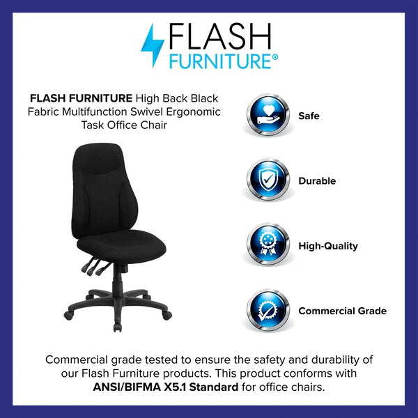 Fabric Task Chair, 16-3/4