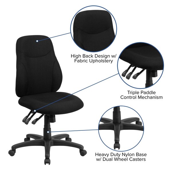 Fabric Task Chair, 16-3/4
