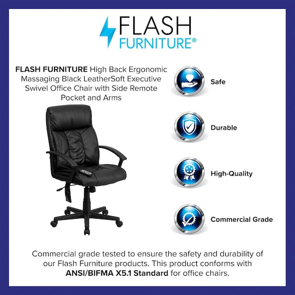 Black High Back Massage Chair