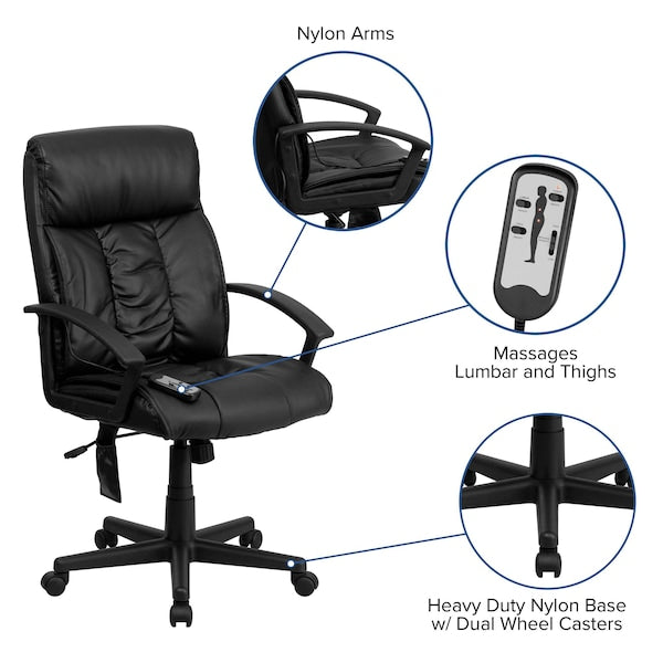 Black High Back Massage Chair