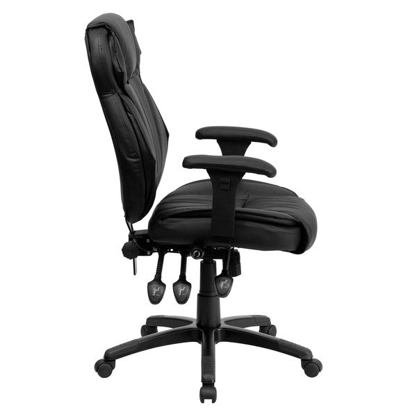 Contemporary Chair, Leather, 17-1/2