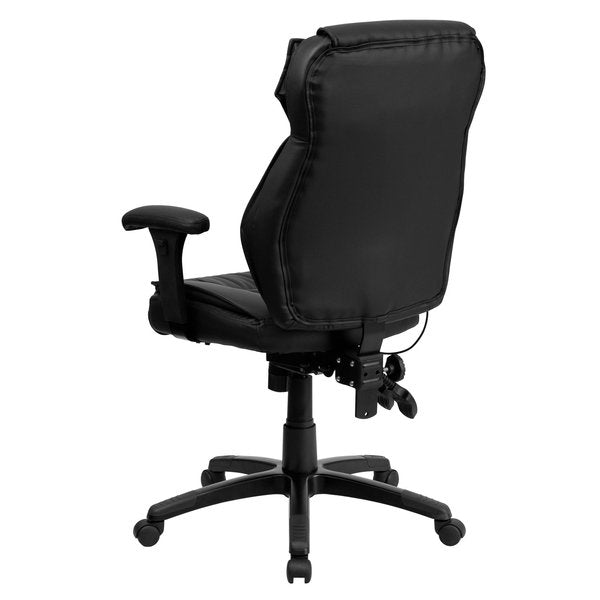 Contemporary Chair, Leather, 17-1/2