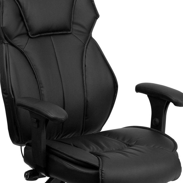 Contemporary Chair, Leather, 17-1/2