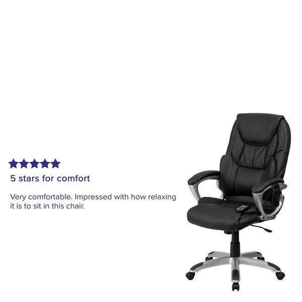 Contemporary Chair, Leather, 17-3/4