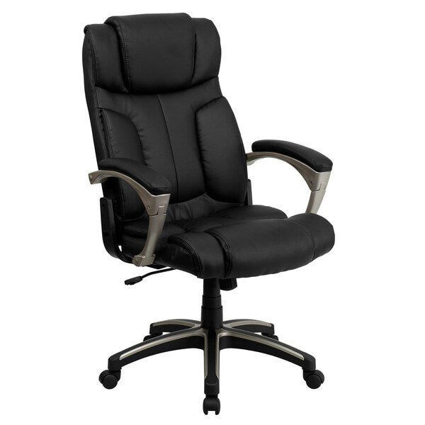 Contemporary Chair, Leather, 17-3/4