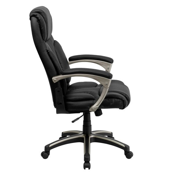 Contemporary Chair, Leather, 17-3/4