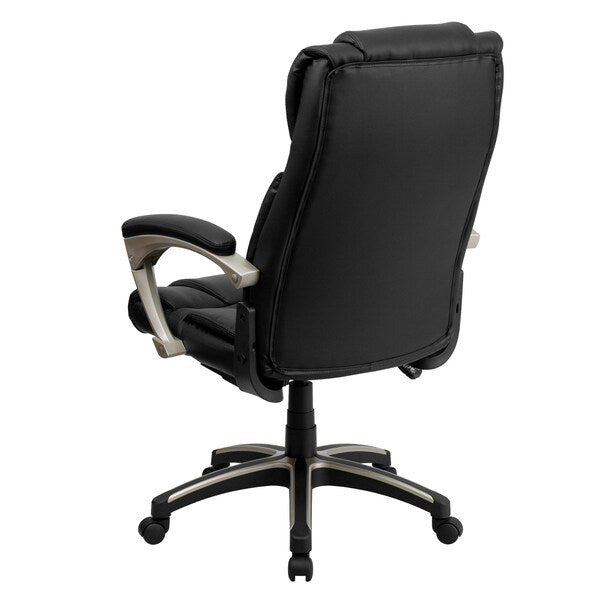 Contemporary Chair, Leather, 17-3/4