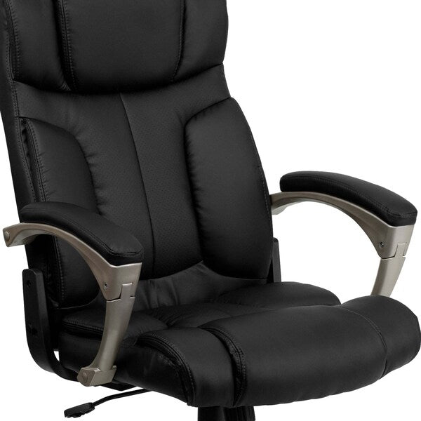 Contemporary Chair, Leather, 17-3/4