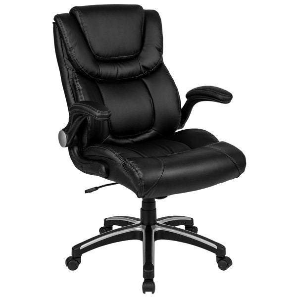 Contemporary Chair, Leather, 17-1/2