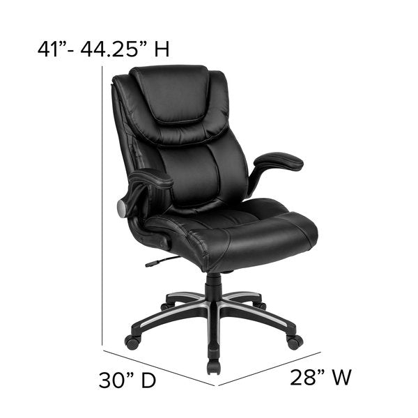 Contemporary Chair, Leather, 17-1/2
