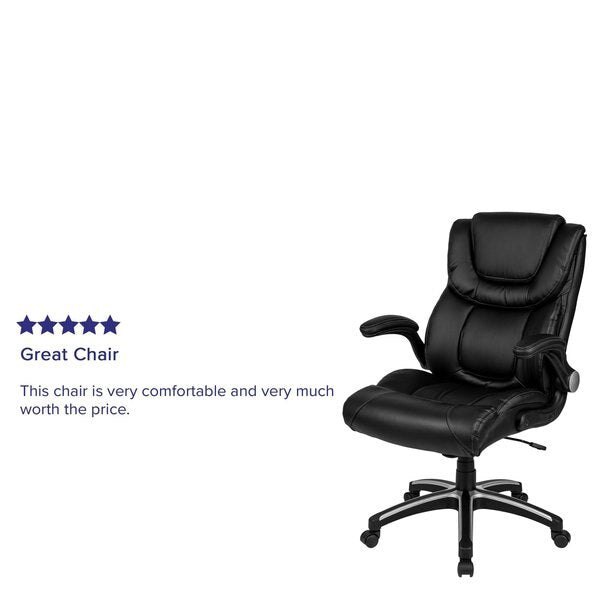 Contemporary Chair, Leather, 17-1/2