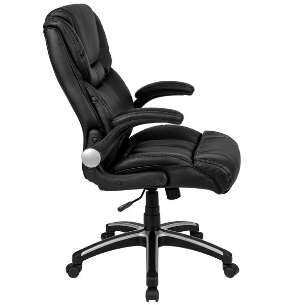 Contemporary Chair, Leather, 17-1/2