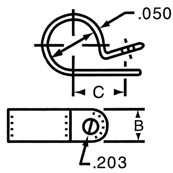 Cable Hangers, Nylon, Size 0.31