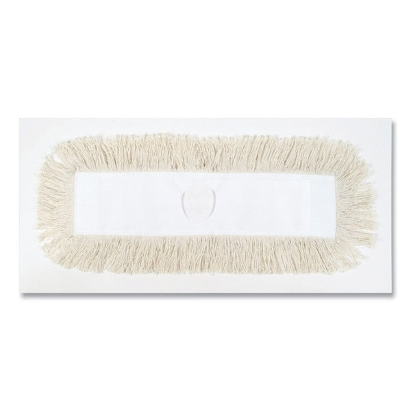 24 in L Cut-End Dust Mop, White, Cotton, 1324