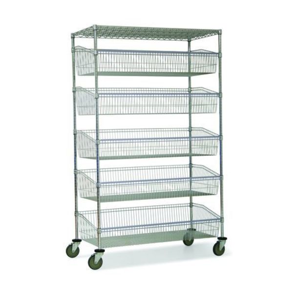 Basket Unit, w/Solid Base, 5 Bskt, 18x60x80