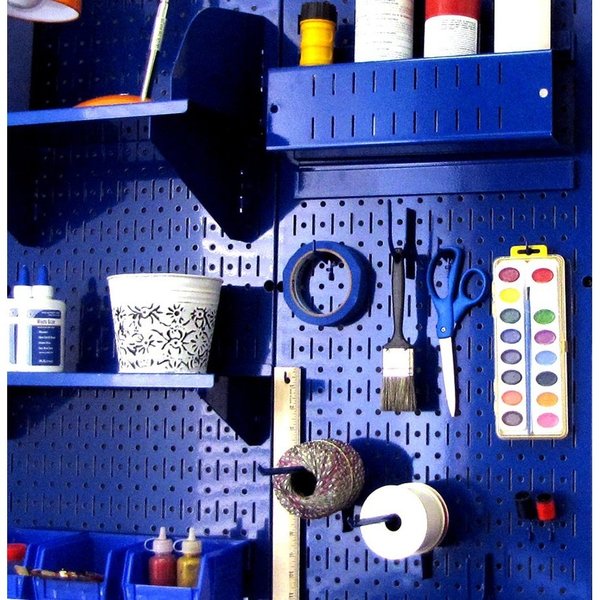 Industrial Pegboard, Blue Metal Peg Boards, PK2