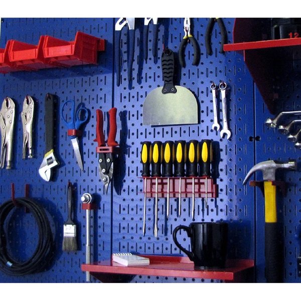 Industrial Pegboard, Blue Metal Peg Boards, PK2