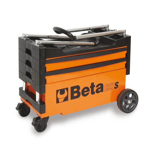 Tool Box Trolley with Handle, Orange