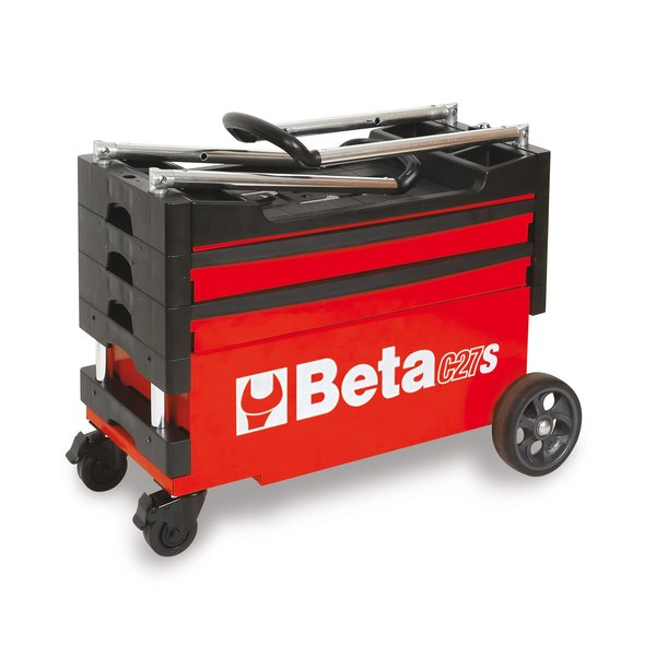 Tool Box Trolley with Handle, Red