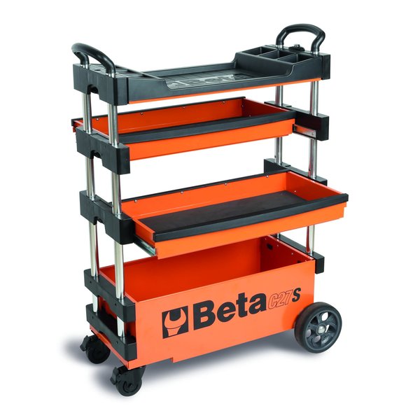Tool Box Trolley with Handle, Orange