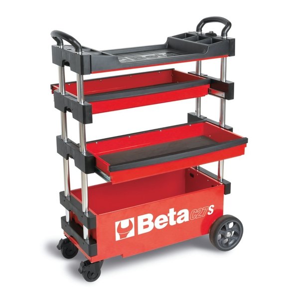 Tool Box Trolley with Handle, Red