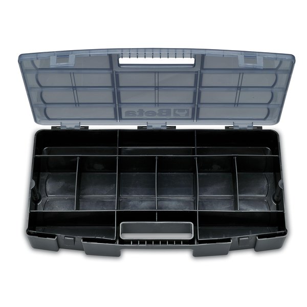 335 mm W Sheet Metal, Plastic, Gray Portable Tool Box, Powder Coated