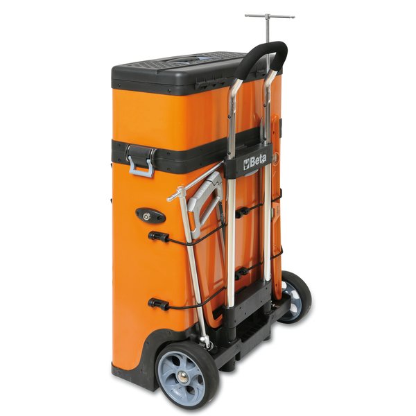 335 mm W Sheet Metal, Plastic, Gray Portable Tool Box, Powder Coated