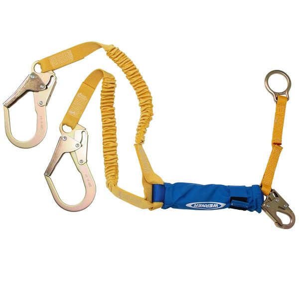 DeCoil Stretch Twinleg Lanyard w/D-ring