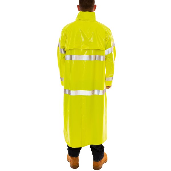 ComfortBrite Flame Resistant Rain Coat, Yellow/Green, L