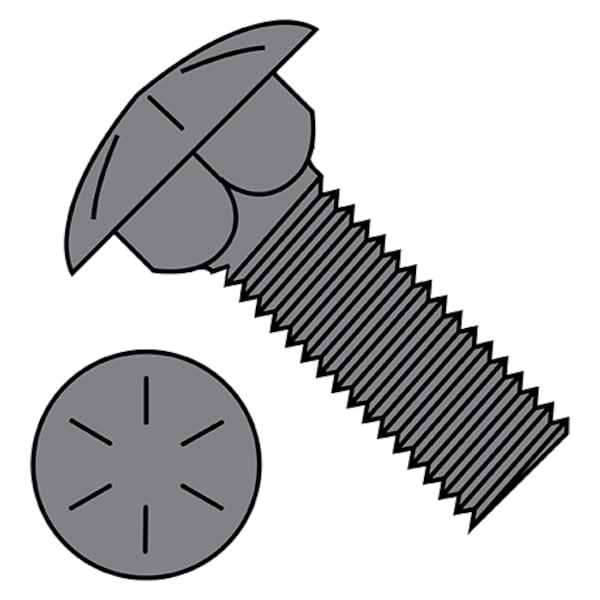 3/4-10X2 BOLT CARRIAGE GR8 FUL/THR PLAIN