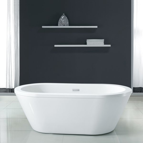 Bathtub, 63 in.L, 33-7/16 in.W, Acrylic