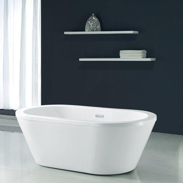 Bathtub, 63 in.L, 33-7/16 in.W, Acrylic