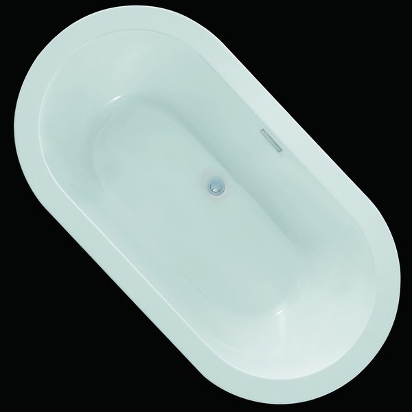 Bathtub, 63 in.L, 33-7/16 in.W, Acrylic