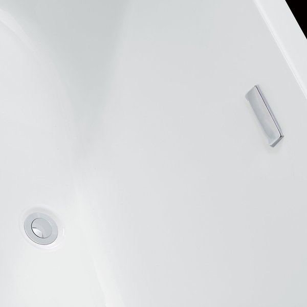 Bathtub, 63 in.L, 33-7/16 in.W, Acrylic